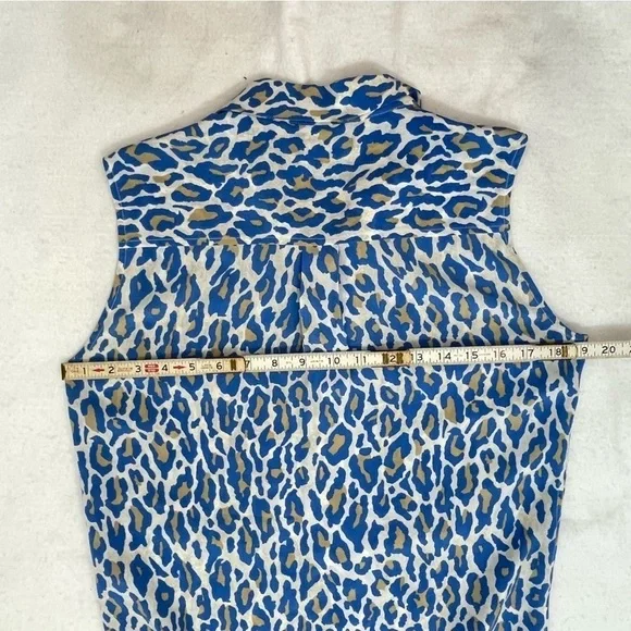 Equipment Cheetah Print Slim Signature Sleeveless shirt dress 100% silk Small‌‌‍ - Picture 7 of 8